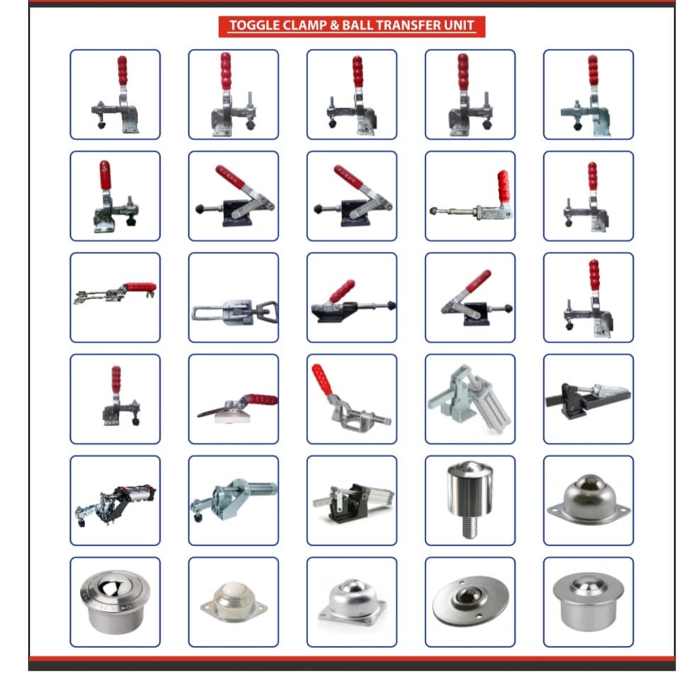 Toggle clamps - horizontal, vertical, push-pull, latch type
